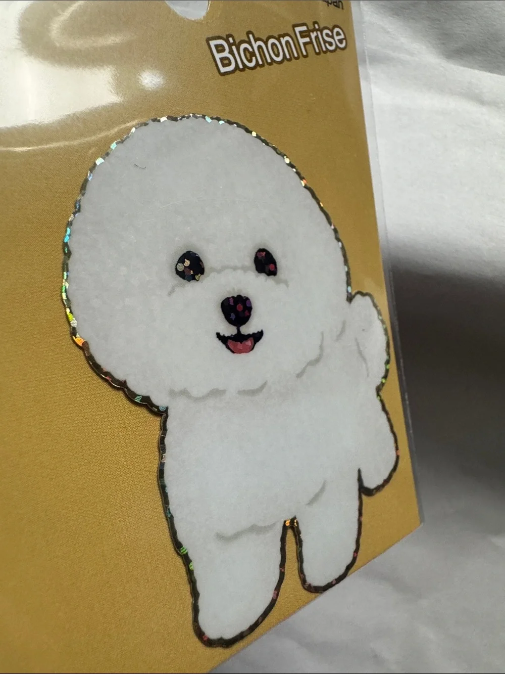 Bichon Frise Dog Sticker — White